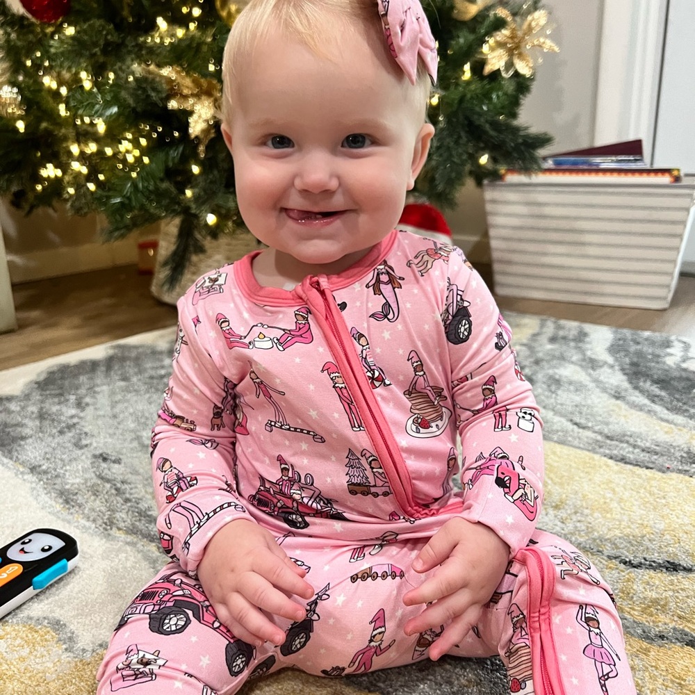 Sweet p elfie zip up pajamas